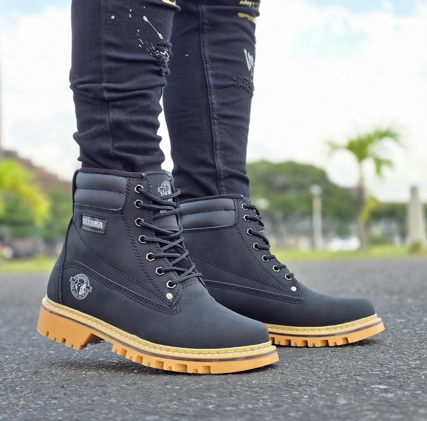 Bota Brahma 100% Cosida +3 Pares Medias