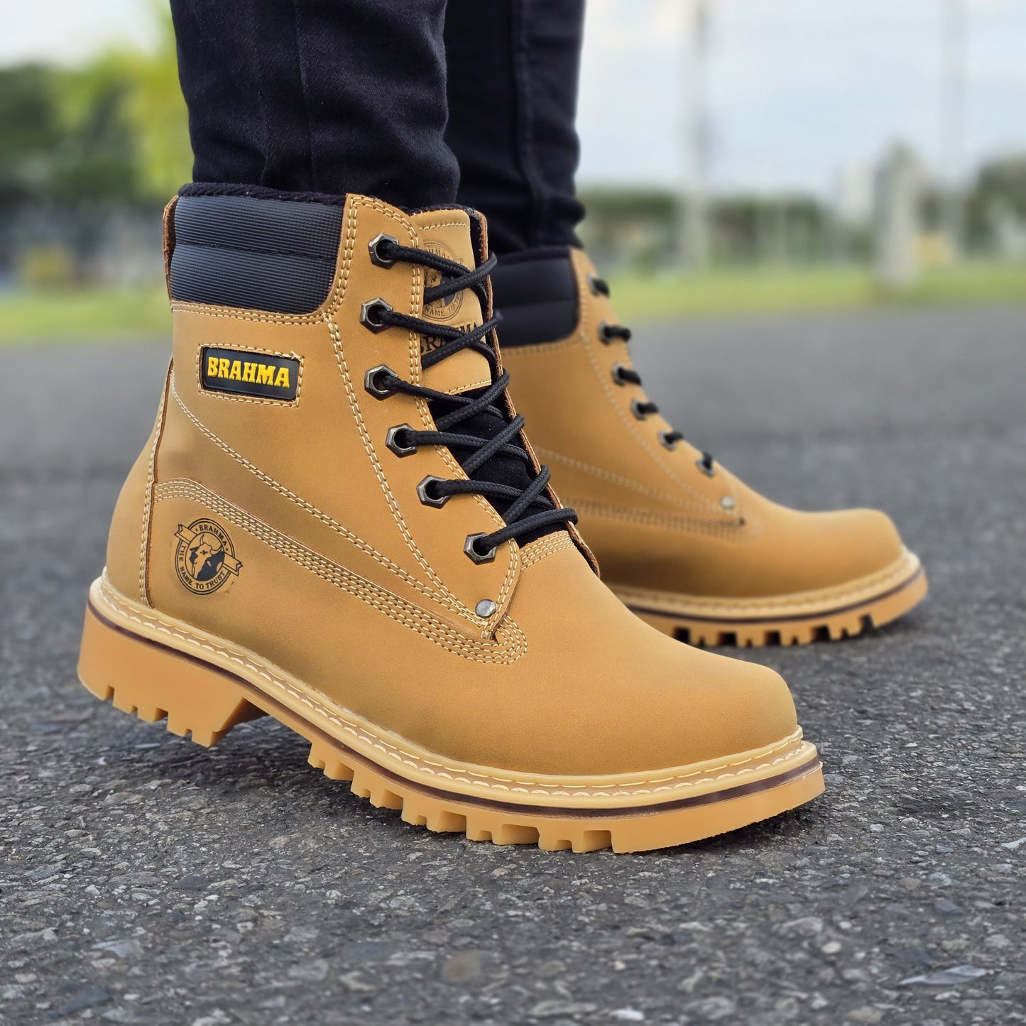 Bota Brahma 100% Cosida +3 Pares Medias
